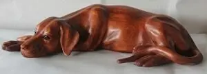 Деревянная фигурка ручной работы "Собака" 60 см AM1136 - b  купить в интернет магазине Мебель из массива. Звоните +7 495 961-63-63 Мебель Индонезии
